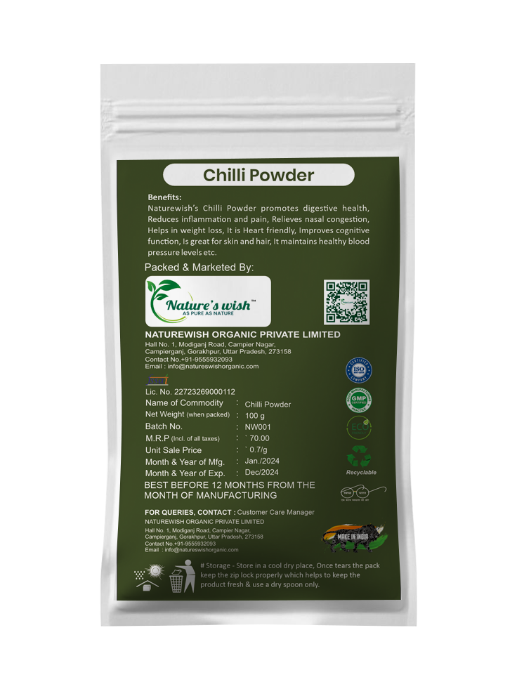 100g laal mirch back